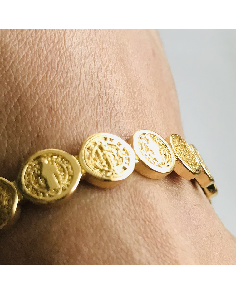 Pulsera Esclava de San Benito escudo protecctor