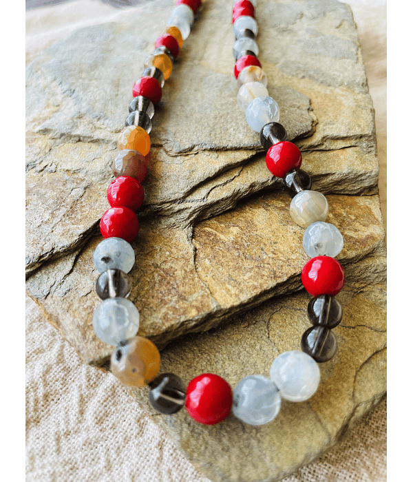 Collar Ágatas Multicolores