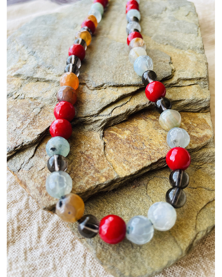 Collar Ágatas Multicolores