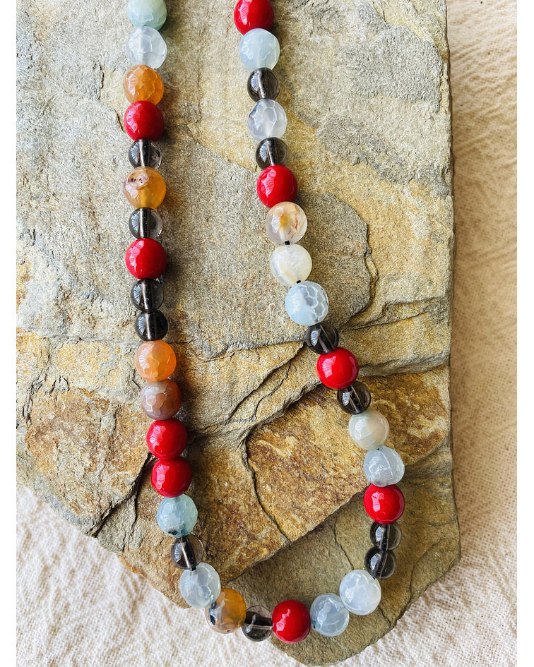 Collar Ágatas Multicolores
