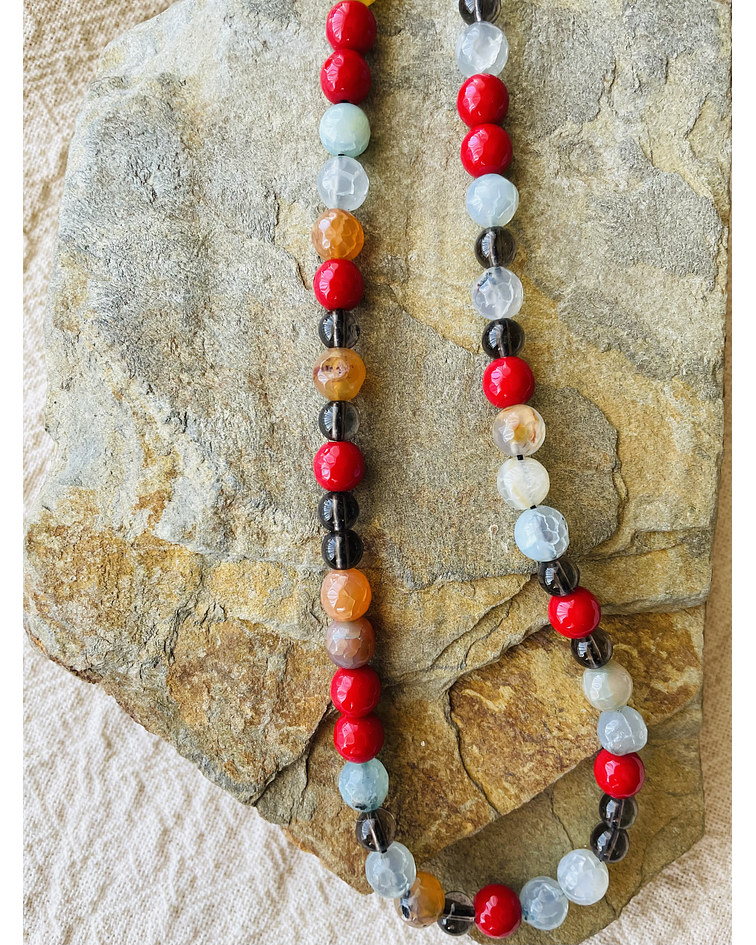 Collar Ágatas Multicolores