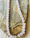 Collar Cuarzo Rosa con Corazones - Infinito Amor y Sanacion