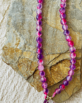 Collar Agatas Rosas con Dije estrella de Mar