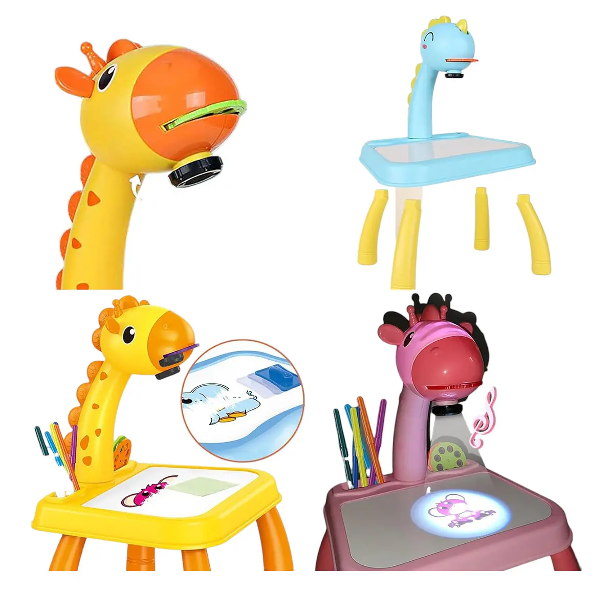 Mini Proyector Infantil Mesa Dibujo + Accesorios