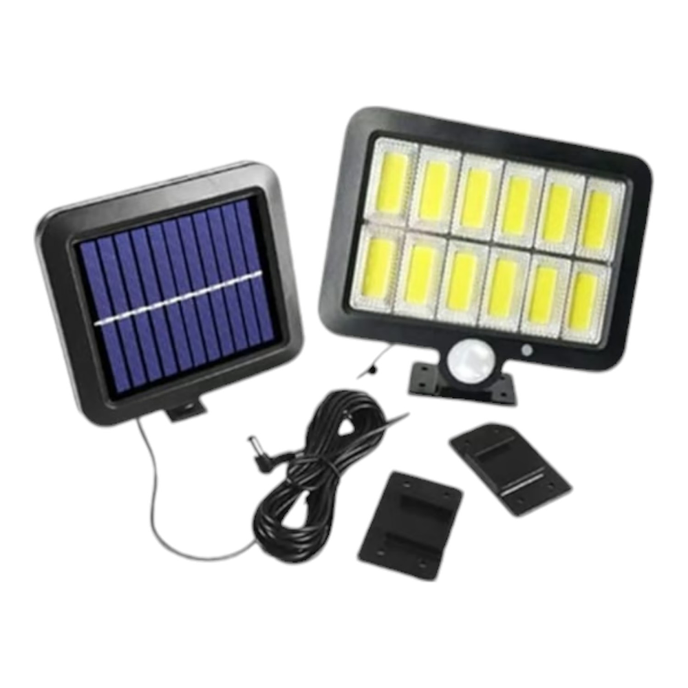 Foco Con Panel Solar Alargador Sensor Movimiento