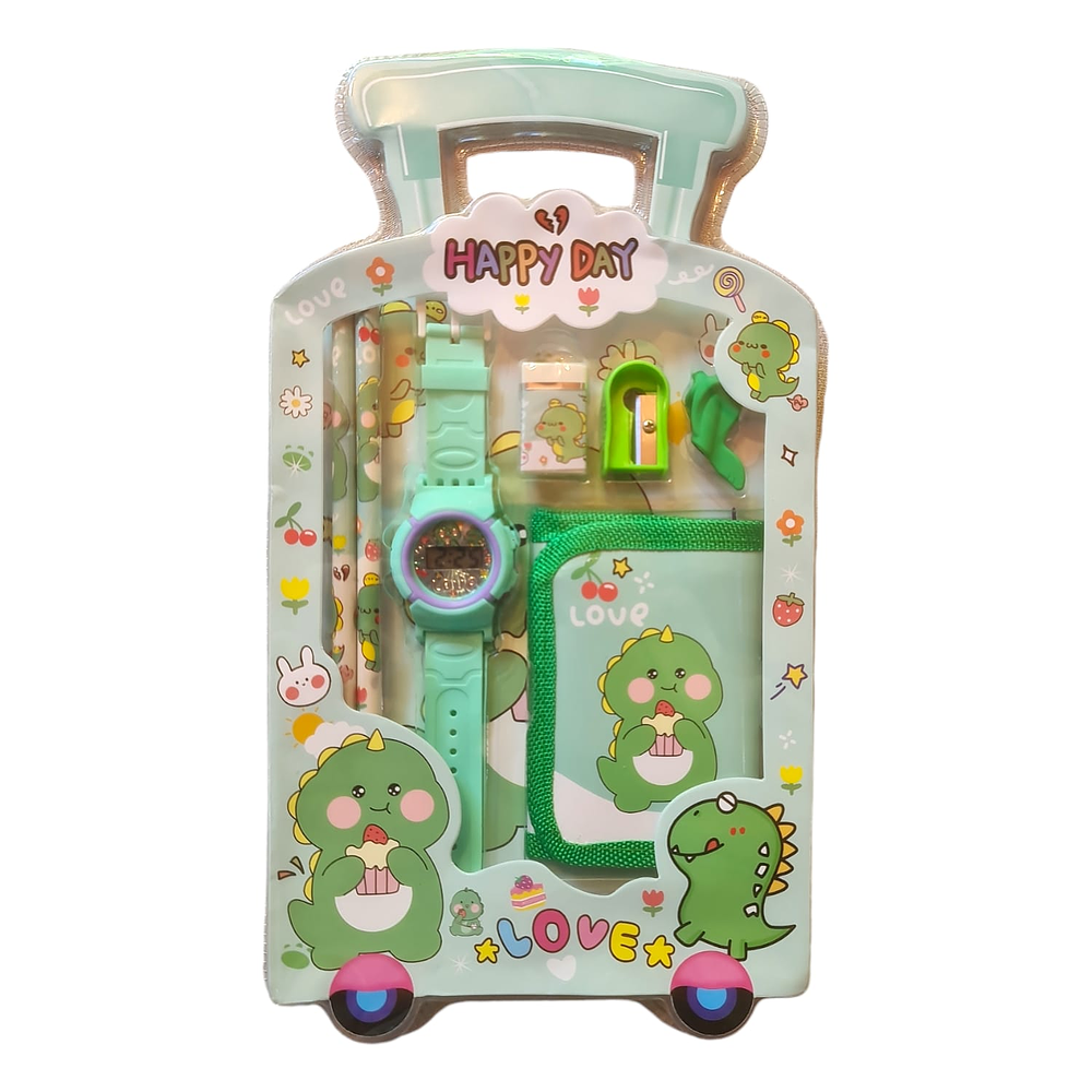 Set Infantil Con Reloj 7 Pcs