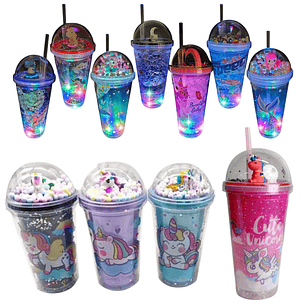 Vaso Acrílico Plástico Duro Sin Luz 450 ml Kawai