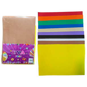 Paquete 10 Gomas Eva Colores