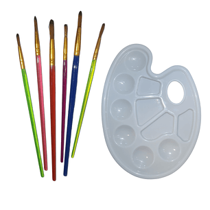 Set 6 Pinceles + Mezclador