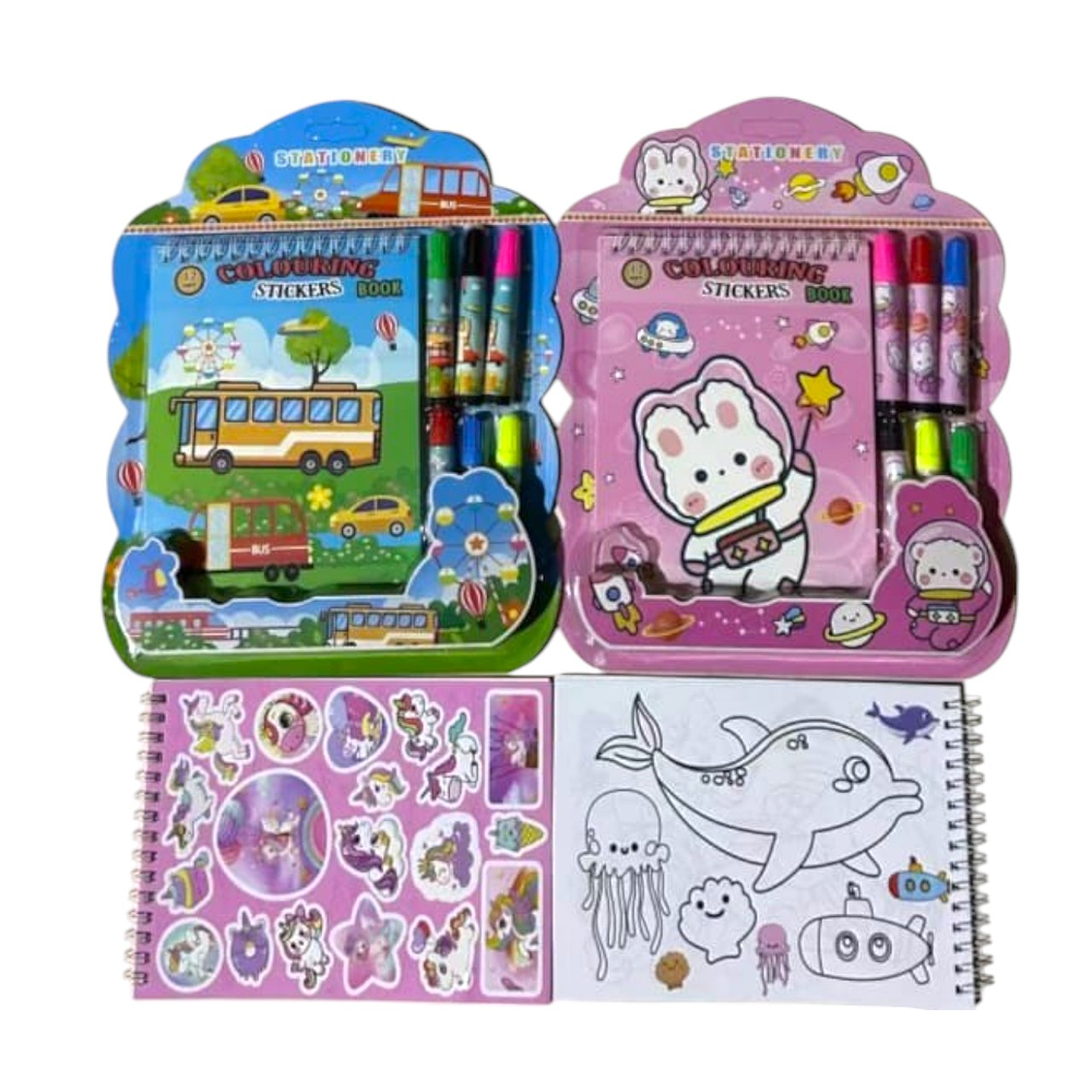 Set Infantil Plumones + Libro de Pintar 8005