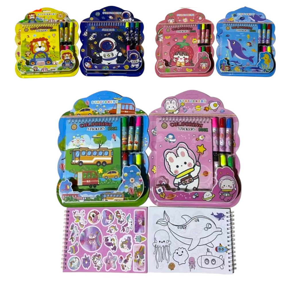 Set Infantil Plumones + Libro de Pintar 8005