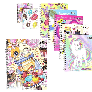 Pack 5 Cuaderno Universitario Mujer Kawai Cod: 30009