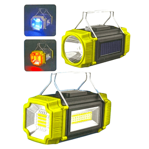 Foco Solar Emergencia Powerbank Linterna Verde