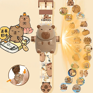 Reloj Capibara Infantil Proyector 