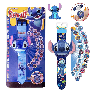 Reloj Stitch Infantil Proyector
