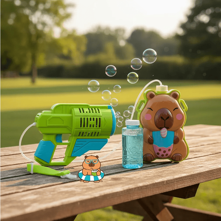 Mochila Lanza Burbujas Diseño Capibara 2