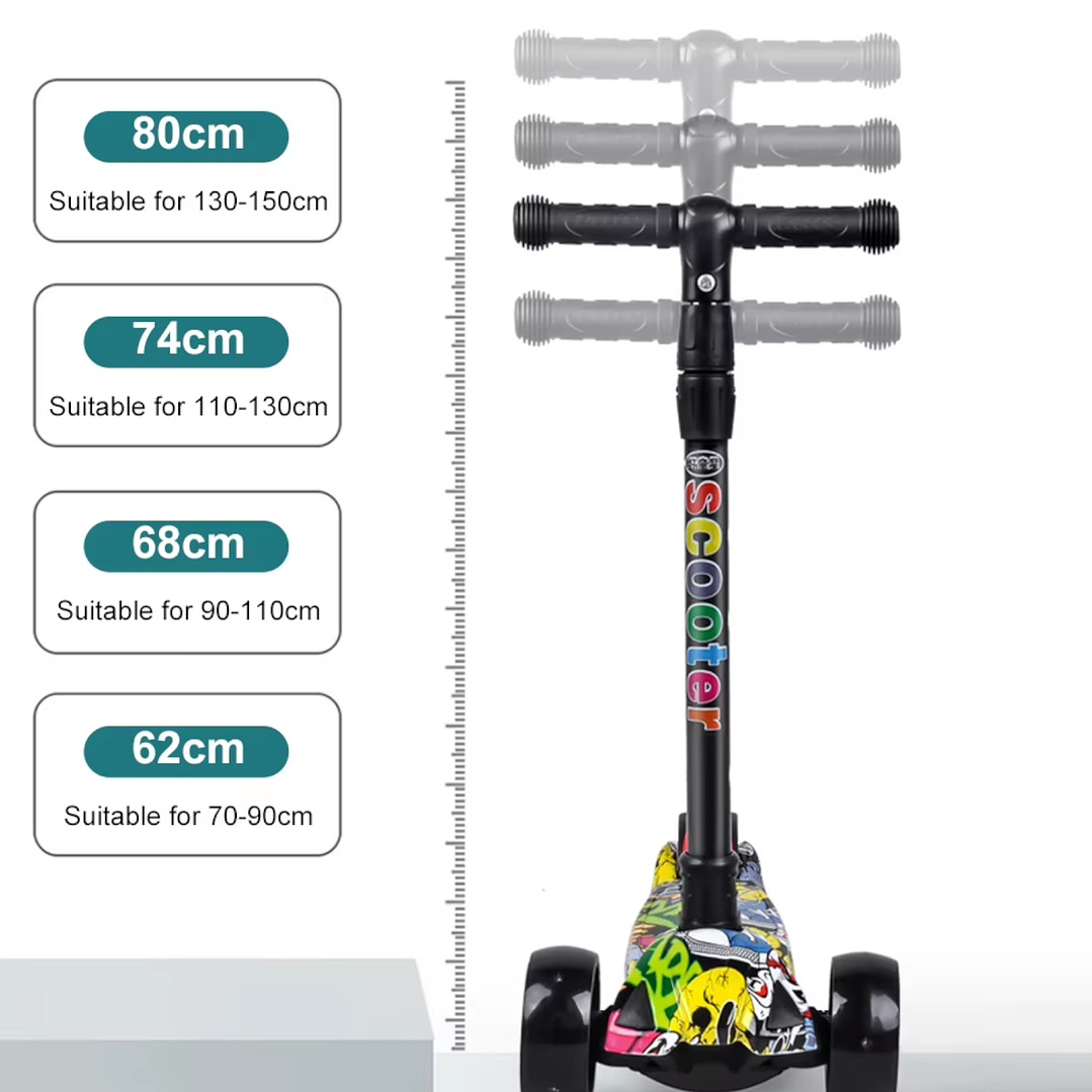 Scooter Monopatín Luces Rueda Fricción Diseños Modelo 02 2