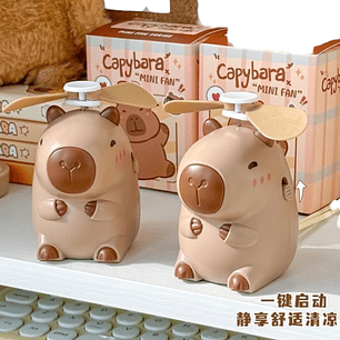Ventilador Recargable Portatil Diseño Capibara 