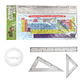 Set Tabla Periódica + Reglas 4 Pcs  Regla Escuadra Transportador - Miniatura 1