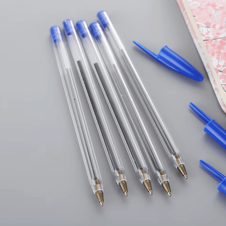 Pack 50 Lapiz Pasta Bolígrafo Azul 3