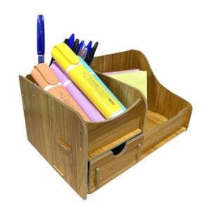 Mini Mueble Organizador De Lapices Madera 21 x 14 cm