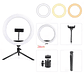 Aro Luz 26 cm 3 Niveles de Luz + Trípode Mesa + Soporte Celular - Miniatura 1