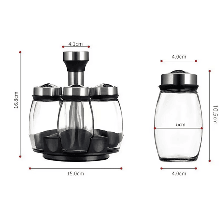 Especiero Metálico Giratorio 7 Pcs 360° 2