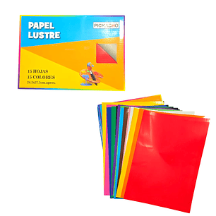 Estuche Papel Lustre 15 Pcs 37.5 x 26.5 cm