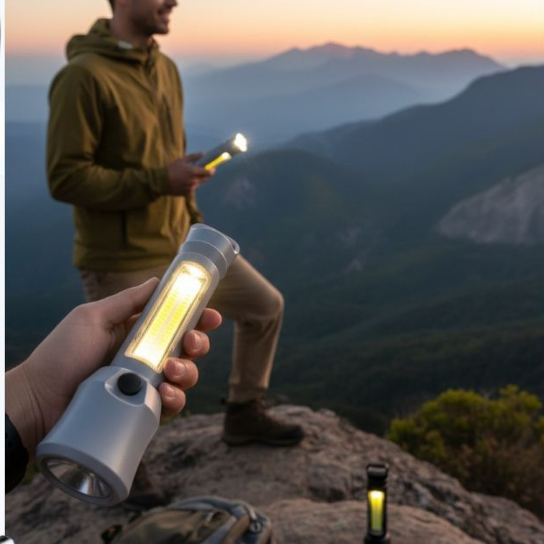 Linterna De Mano Recargable Usb 18 cm Gris 2