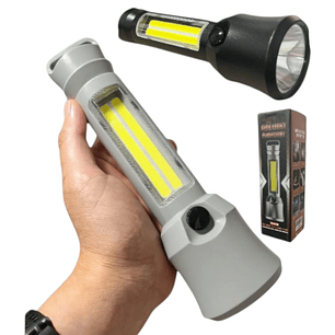 Linterna De Mano Recargable Usb 18 cm Gris