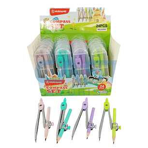 Compas Escolar + Lapiz Grafito