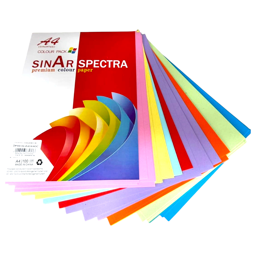 Set 100 Pcs Hoja A4 Colores 80 g 2