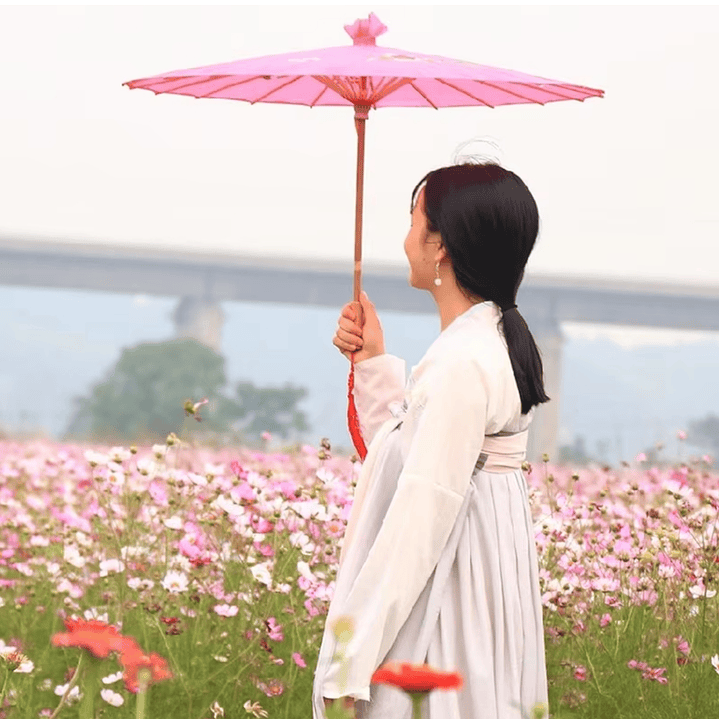 Sombrilla Paragua Madera Seda Para Sol  2