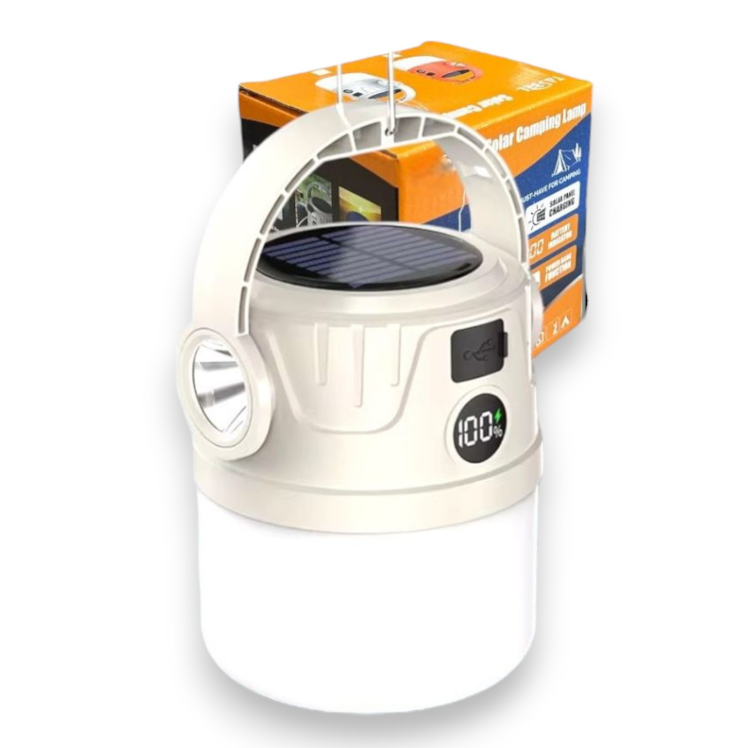 Linterna Ampolleta Solar Recargable De Mano 1