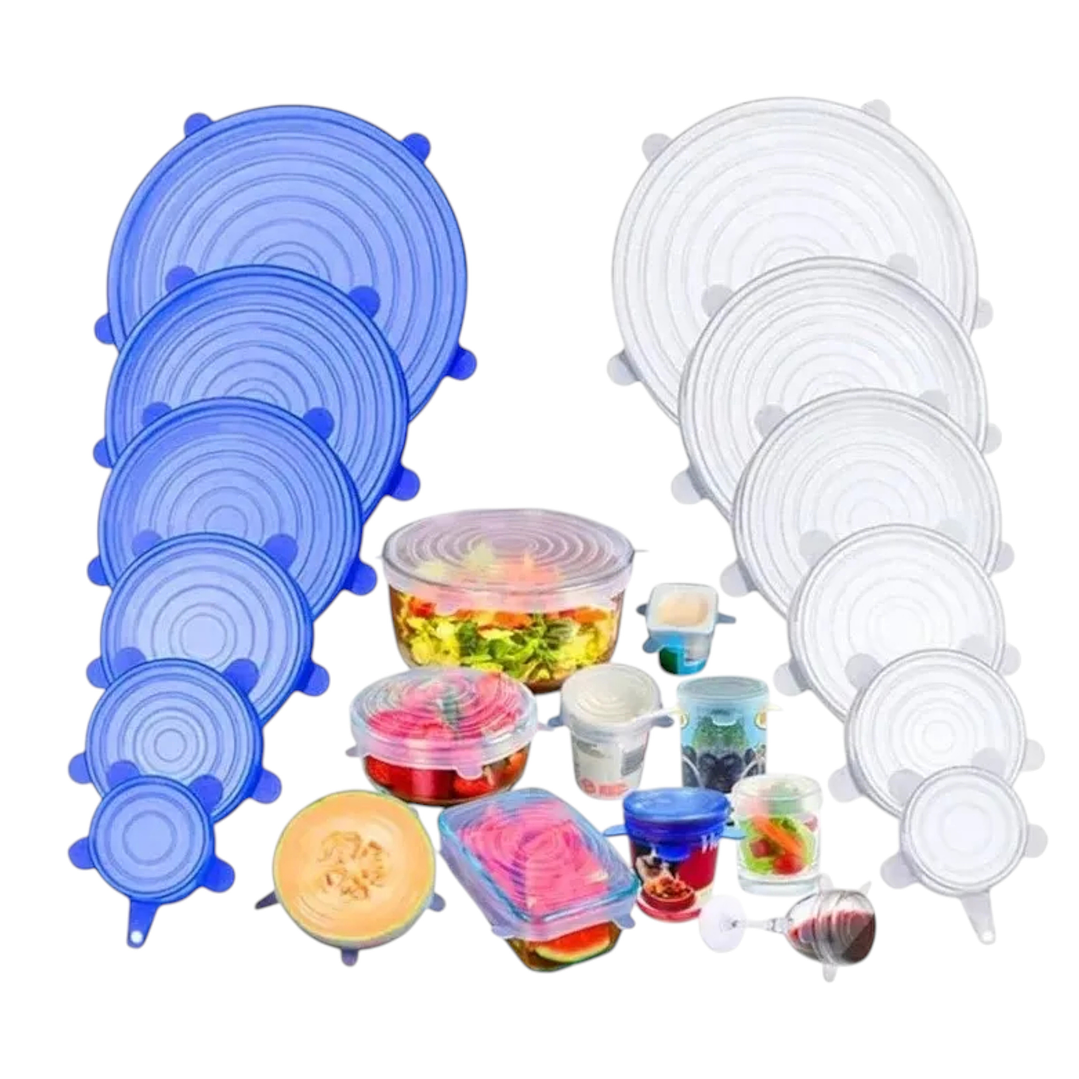 Set 6 Pcs Tapa Silicona Multiuso Adaptables 4