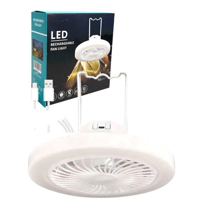 Ampolleta Camping Con Ventilador Recargable 23 cm 1