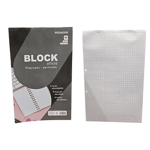 Block Oficio Prepicado Perforado 80 Hojas 7mm A4