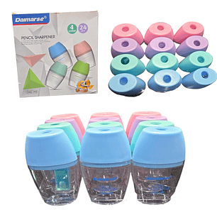 Saca Punta Con Brillo Colores Con Recipiente 1 Orificio