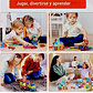 Bloques Magnéticos 43 Pcs Construcción Auto - Miniatura 5