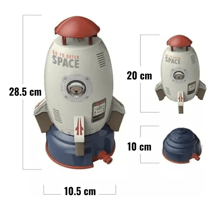 Cohete Lanza Agua Rociador Juguete 5