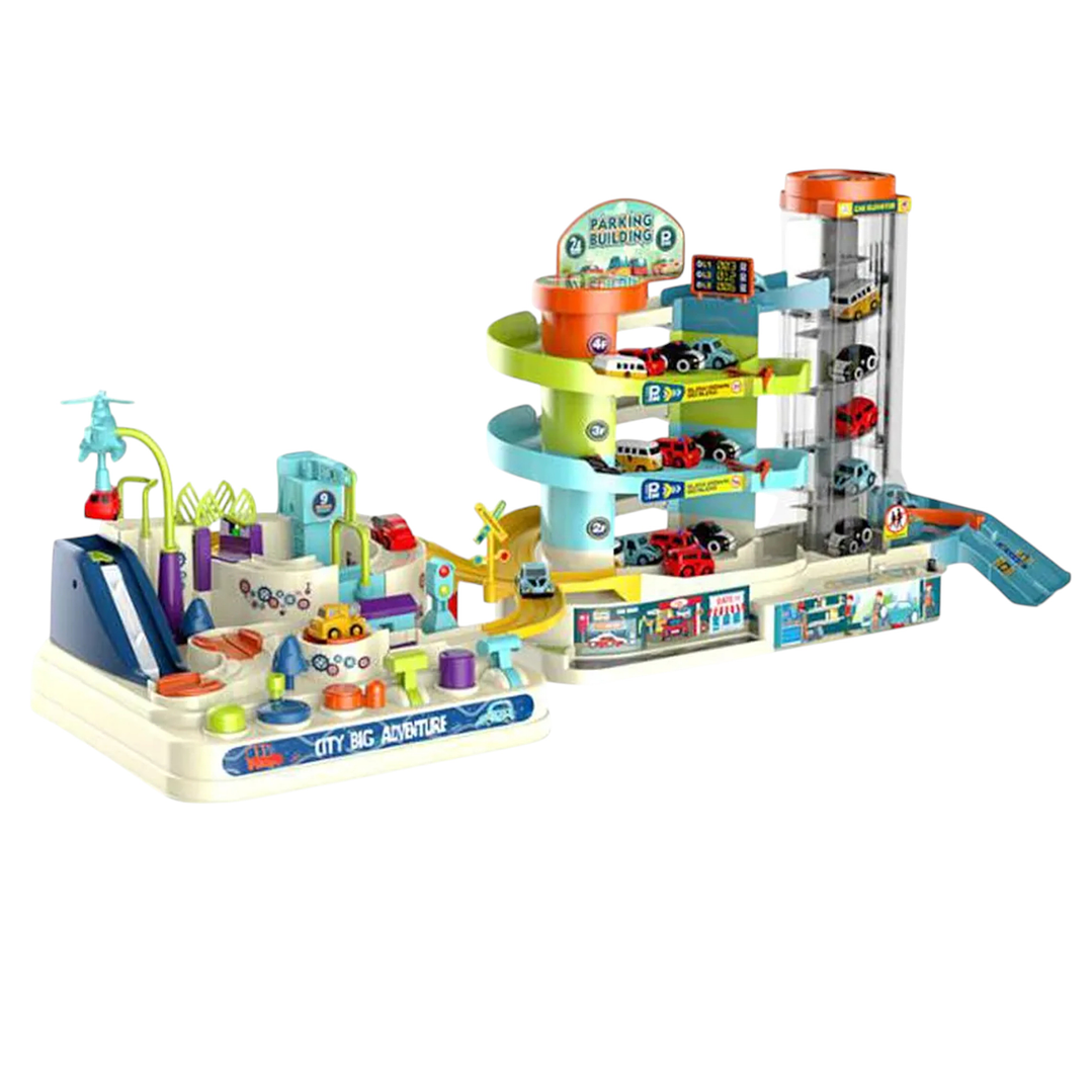 Pista De Autos Con Estacionamientos y Ascensor + Accesorios 5