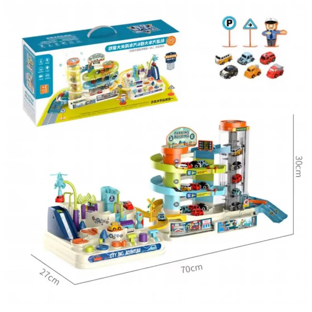 Pista De Autos Con Estacionamientos y Ascensor + Accesorios 6