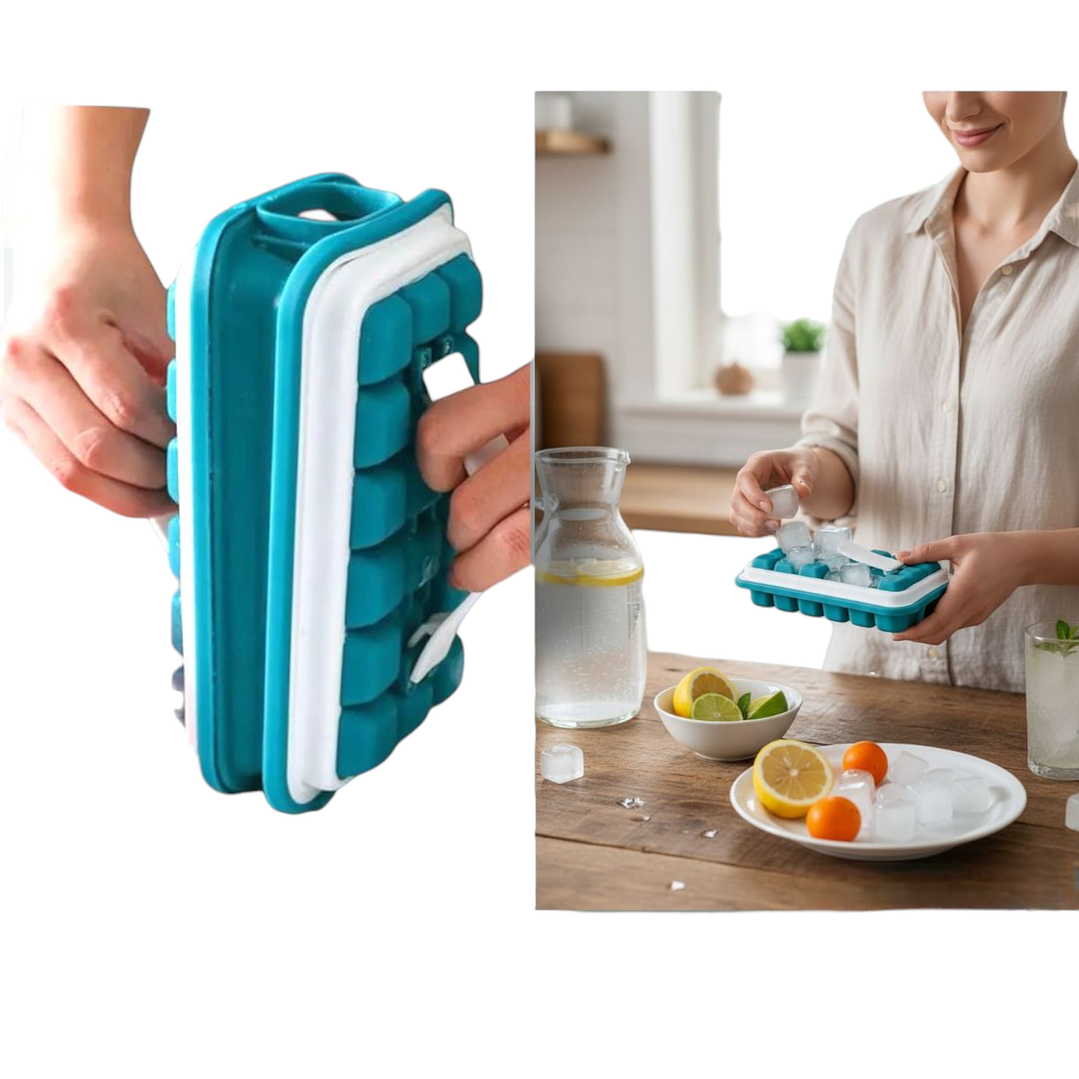 Cubetera Hielera Molde De Cubos Plegable  2