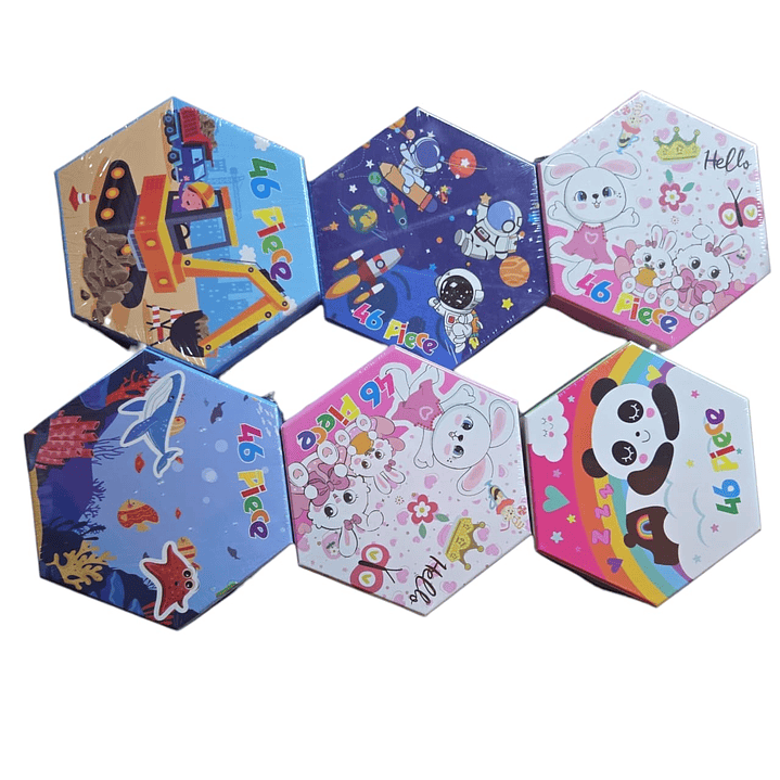 Set Caja 46 Pcs de Arte Dibujo Hexagonal  4