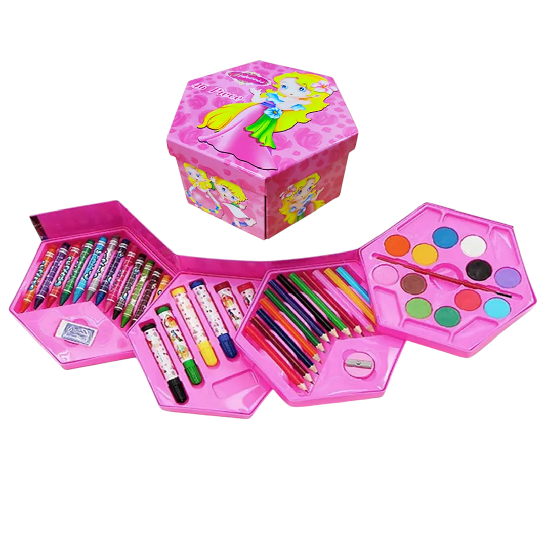 Set Caja 46 Pcs de Arte Dibujo Hexagonal  5