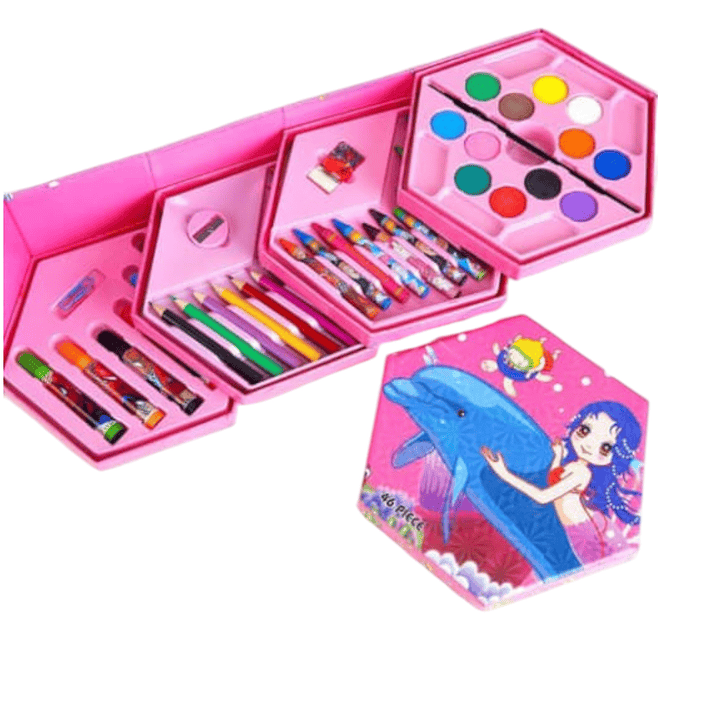 Set Caja 46 Pcs de Arte Dibujo Hexagonal  2
