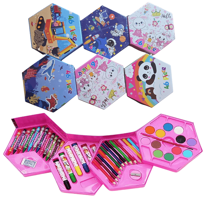 Set Caja 46 Pcs de Arte Dibujo Hexagonal  6