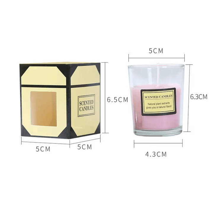 Velas Aromáticas Frasco Vidrio Diversos Aromas y Colores 6 cm 5