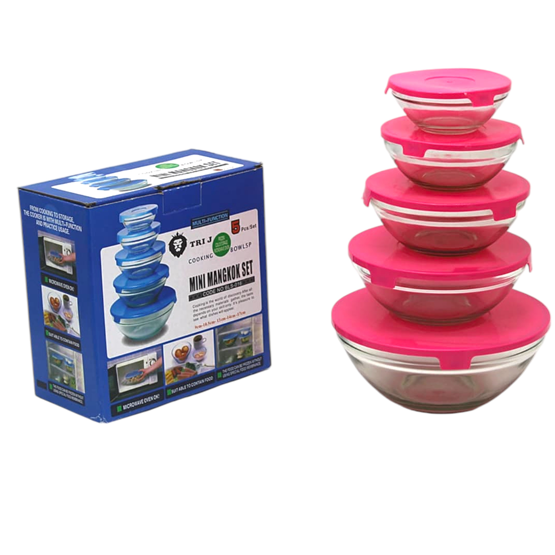 Set 5 Potes De Vidrio Diferentes Medidas 2