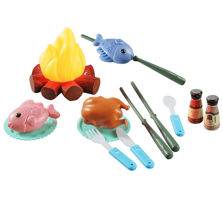 Set de Camping de Juguete con Fogata Luz y Sonido 3